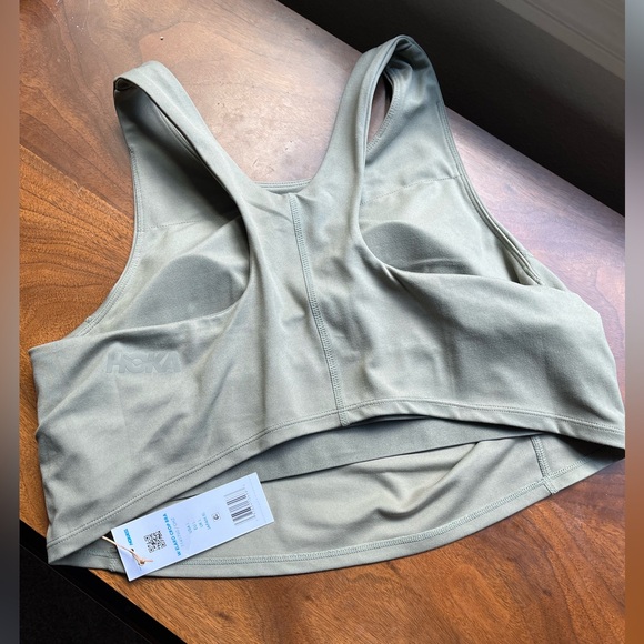 NWT Hoka Elaro Crop Bra in Olive Haze - Picture 5 of 8